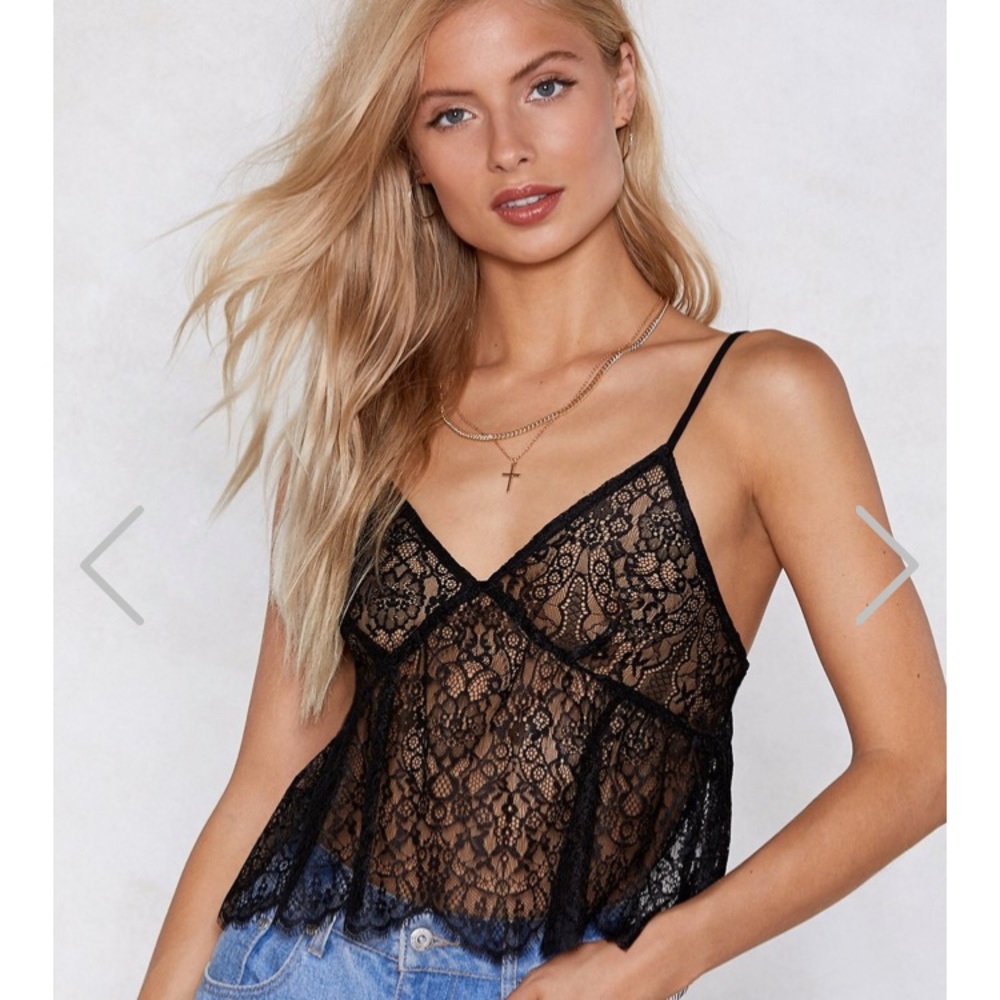 Black Lace Nasty Gal Top